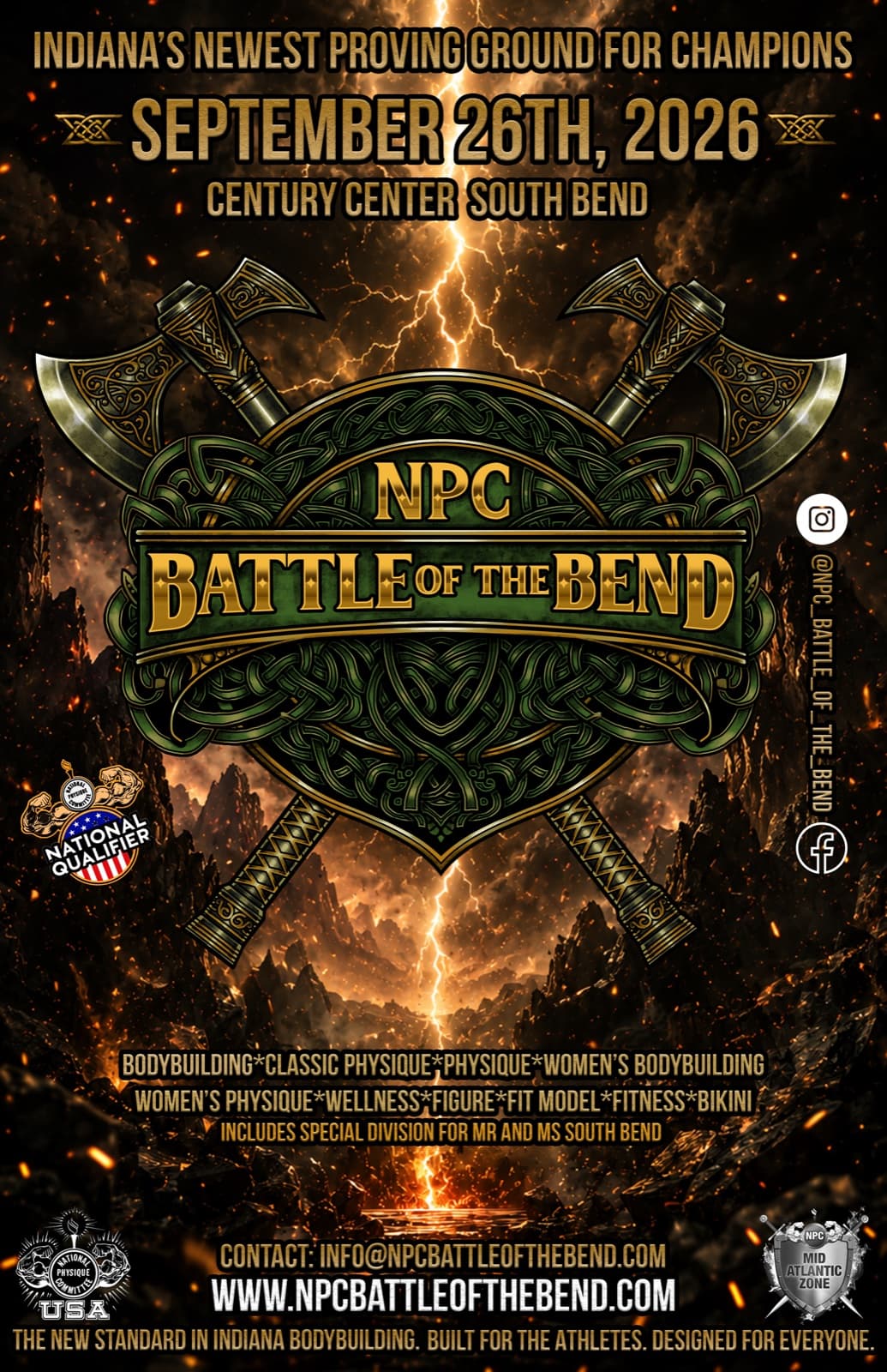 NPC Battle of the Bend event poster